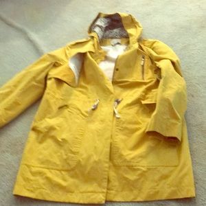 Yellow rain jacket from the loft size xl